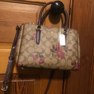 Coach Mini Surrey Satchel in Rose Floral Print